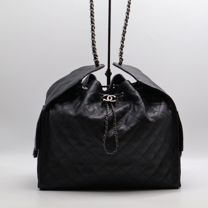 CHANEL 25 Hobo bag - 大號黑銀-0