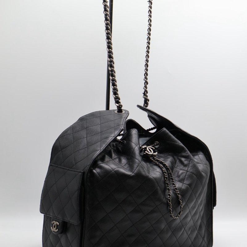 CHANEL 25 Hobo bag - 大號黑銀-1