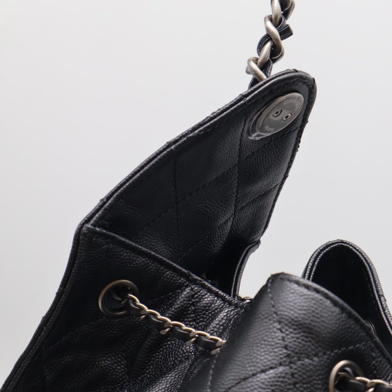 CHANEL 25 Hobo bag - 大號黑銀-8