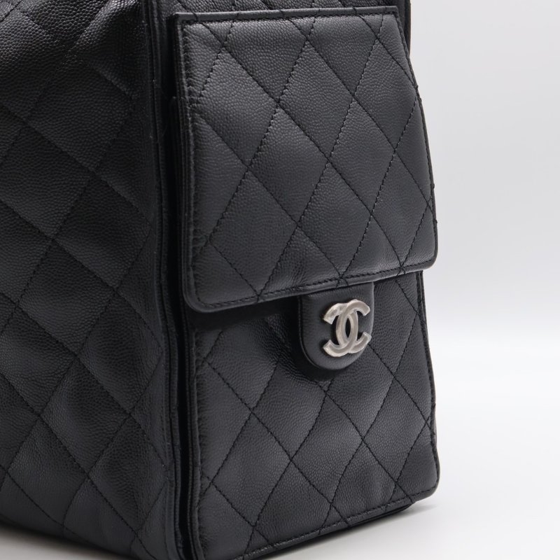 CHANEL 25 Hobo bag - 大號黑銀-12