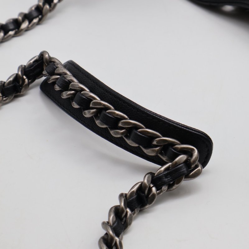 CHANEL 25 Hobo bag - 大號黑銀-20