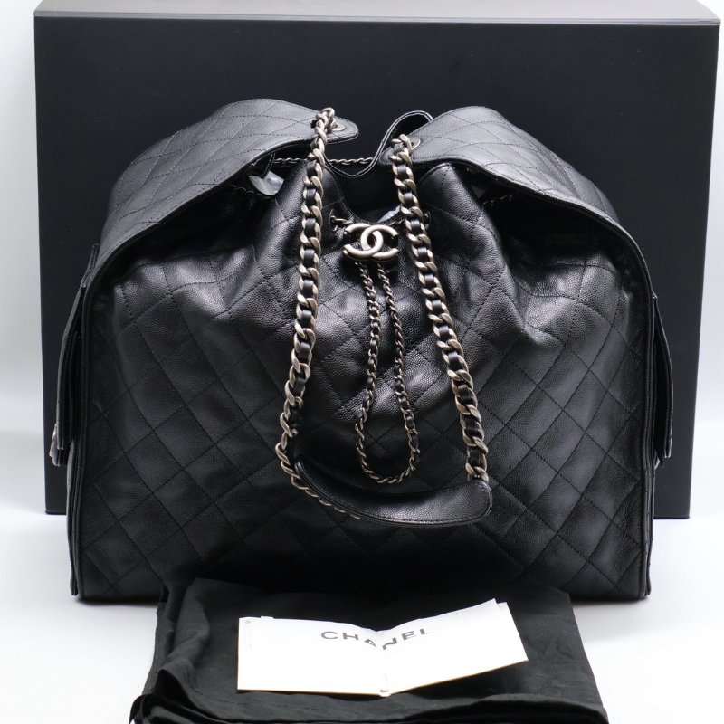 CHANEL 25 Hobo bag - 大號黑銀-27