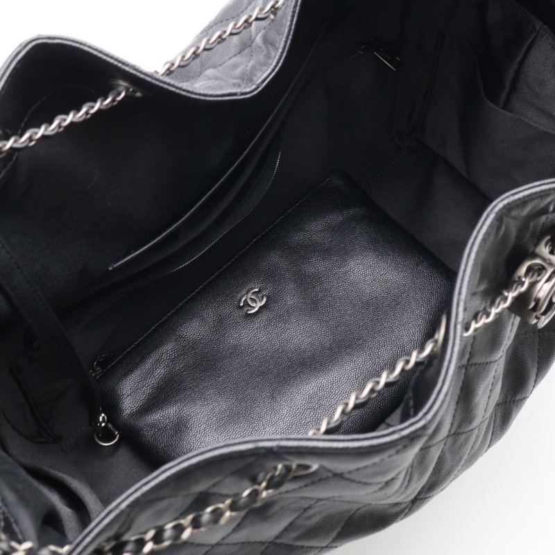 CHANEL 25 Hobo bag - 大號黑銀-10