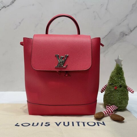 LV Lockme 紅色後背包