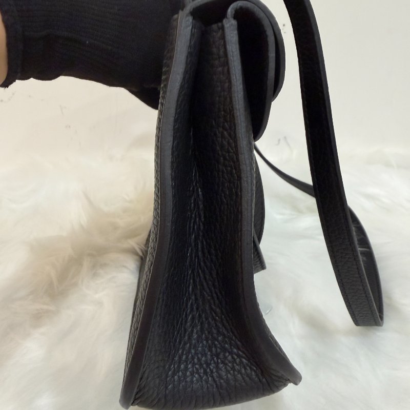 HERMES Halzan 25 - 黑金 W 25 x 17 x 8 cm 近新配件塵袋盒子-5