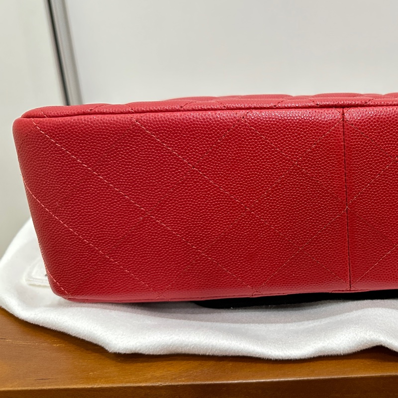 ꧁ Chanel 🖤COCO jumbo手提/肩帶斜背包🤍紅色金扣❤️ ꧂-9