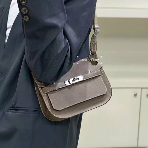 Hermes mini jypsiere 18大象灰銀釦 evercolor皮 W刻 近新配件盒子塵袋羊毛布購證