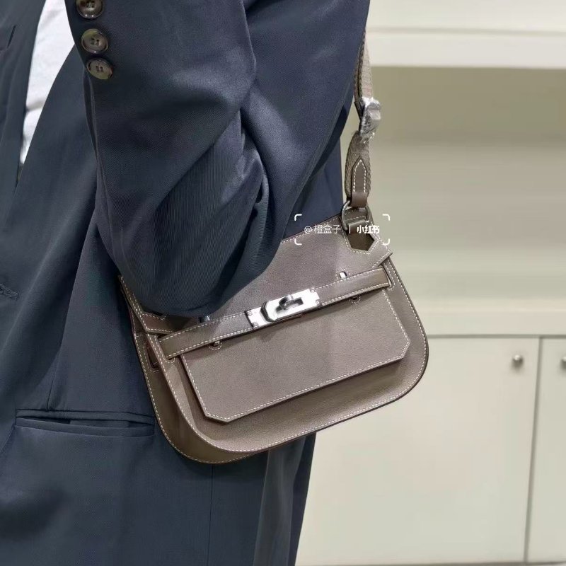 Hermes mini jypsiere 18大象灰銀釦 evercolor皮 W刻 近新配件盒子塵袋羊毛布購證-0