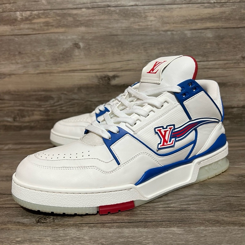 LV路易威登 trainer tricoclor 白藍紅 初代 高達配色 42.5碼-0