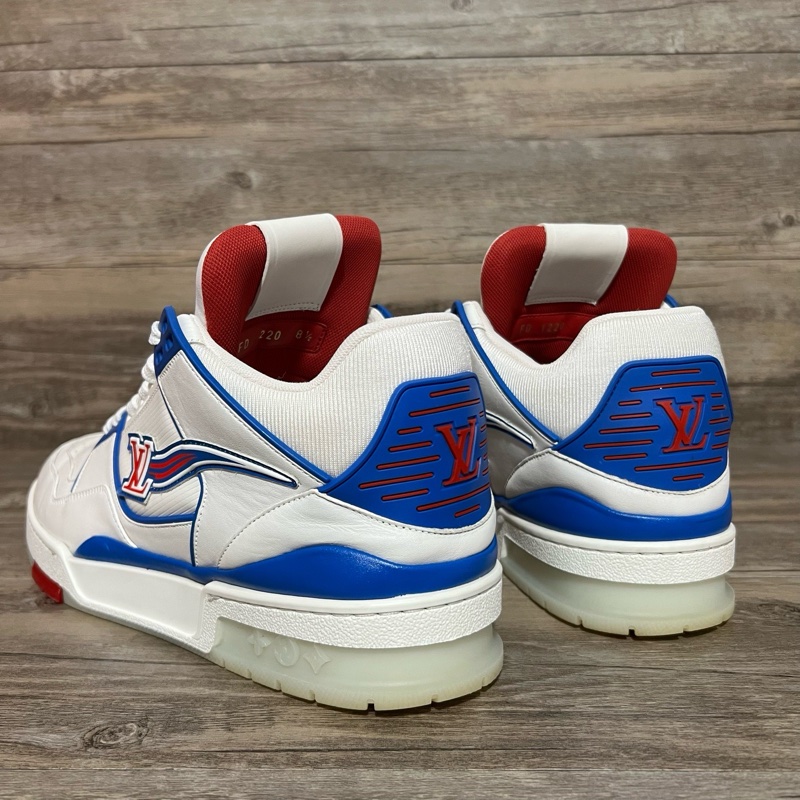 LV路易威登 trainer tricoclor 白藍紅 初代 高達配色 42.5碼-3