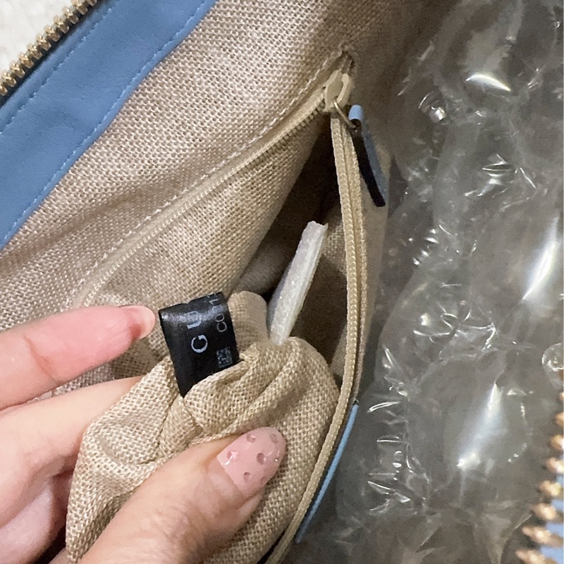 全新Gucci寶寶藍手提肩背包(全真皮)-17