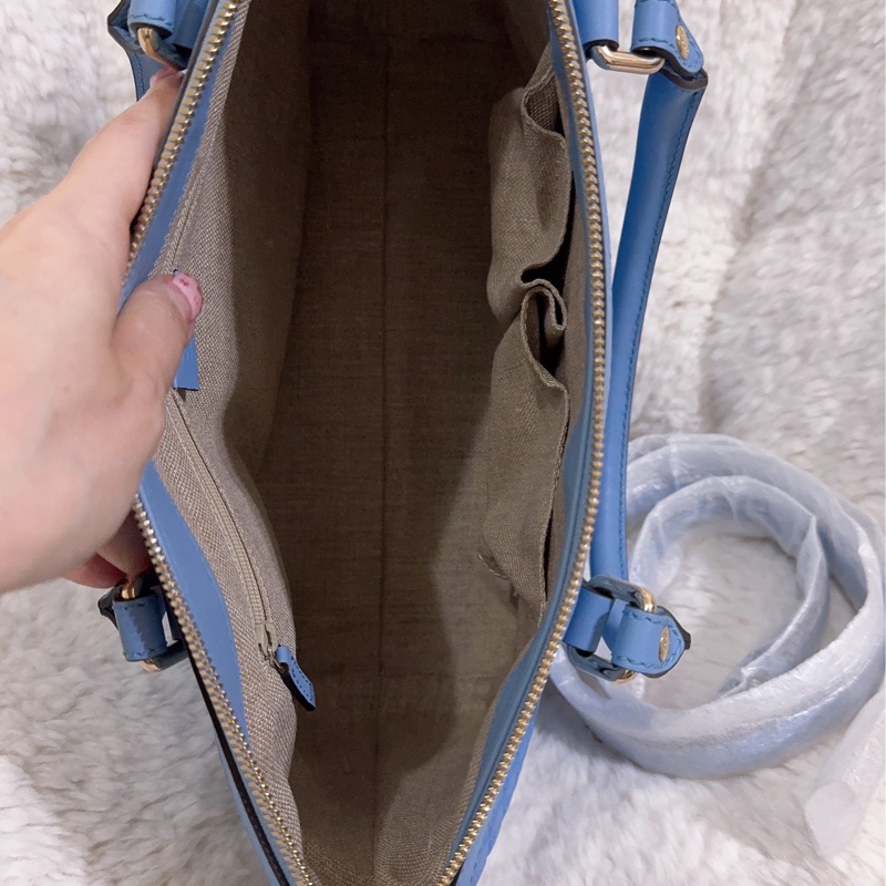 全新Gucci寶寶藍手提肩背包(全真皮)-25