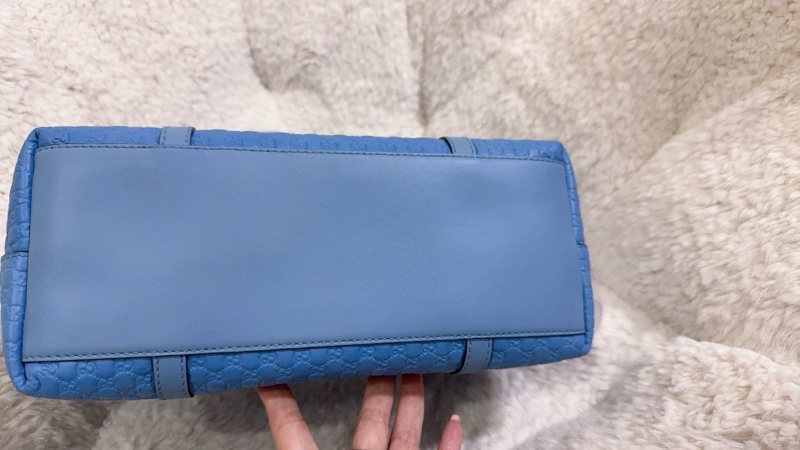 全新Gucci寶寶藍手提肩背包(全真皮)-28