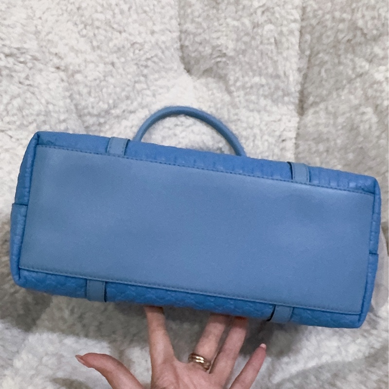 全新Gucci寶寶藍手提肩背包(全真皮)-29