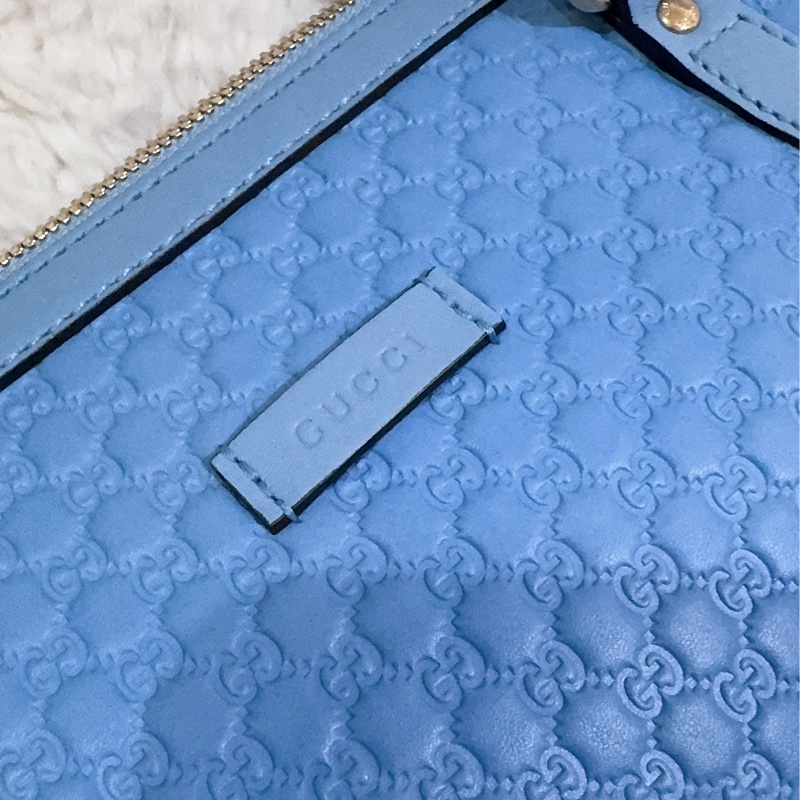 全新Gucci寶寶藍手提肩背包(全真皮)-41