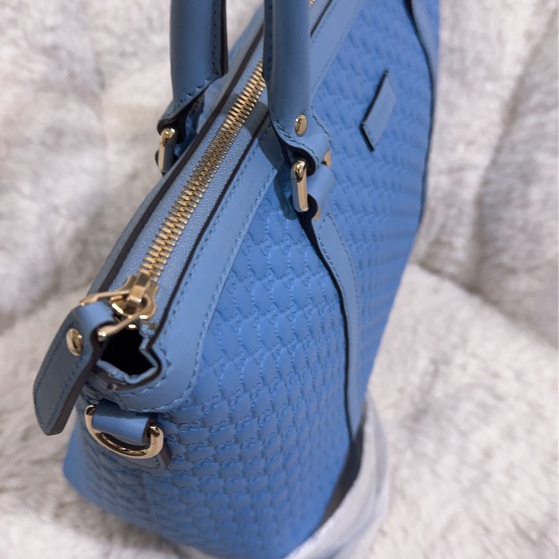 全新Gucci寶寶藍手提肩背包(全真皮)-52