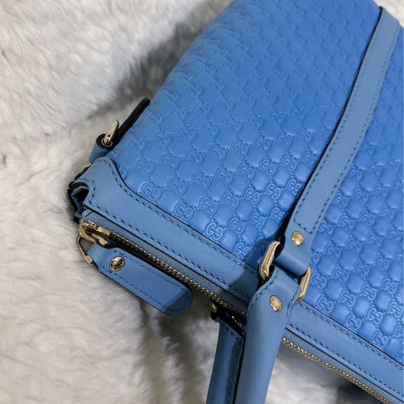 全新Gucci寶寶藍手提肩背包(全真皮)-60