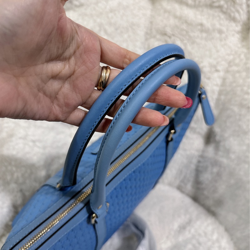 全新Gucci寶寶藍手提肩背包(全真皮)-64