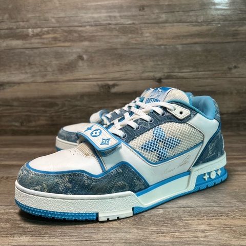 Louis Vuitton路易威登 trainer 北卡藍 白藍 魔術貼 41碼