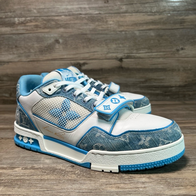 Louis Vuitton路易威登 trainer 北卡藍 白藍 魔術貼 41碼-1