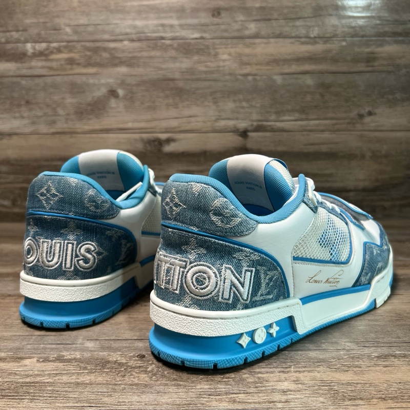 Louis Vuitton路易威登 trainer 北卡藍 白藍 魔術貼 41碼-2