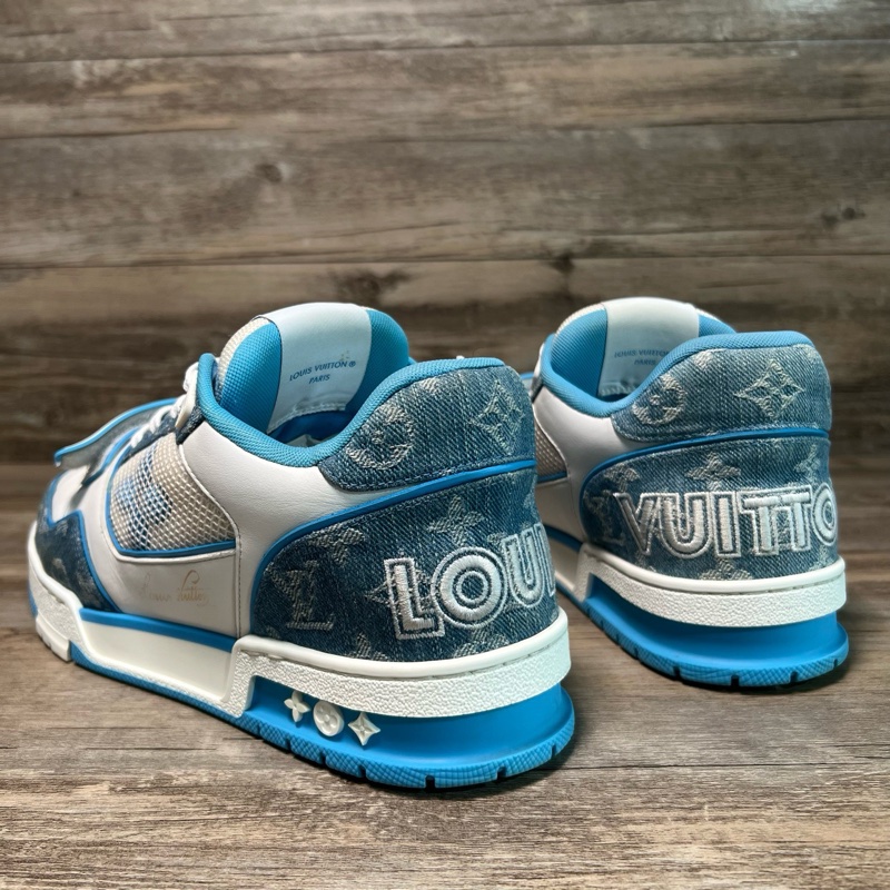 Louis Vuitton路易威登 trainer 北卡藍 白藍 魔術貼 41碼-3