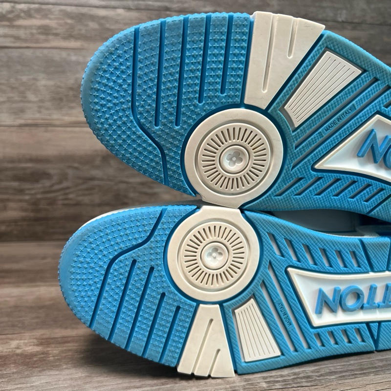 LV路易威登 trainer 北卡藍 白藍 魔術貼 牛仔 42.5碼-6