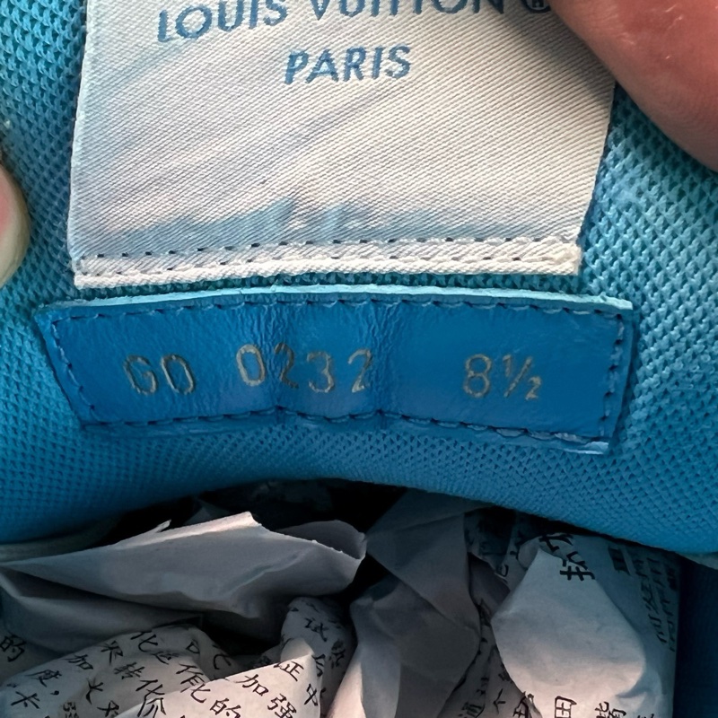 LV路易威登 trainer 北卡藍 白藍 魔術貼 牛仔 42.5碼-7