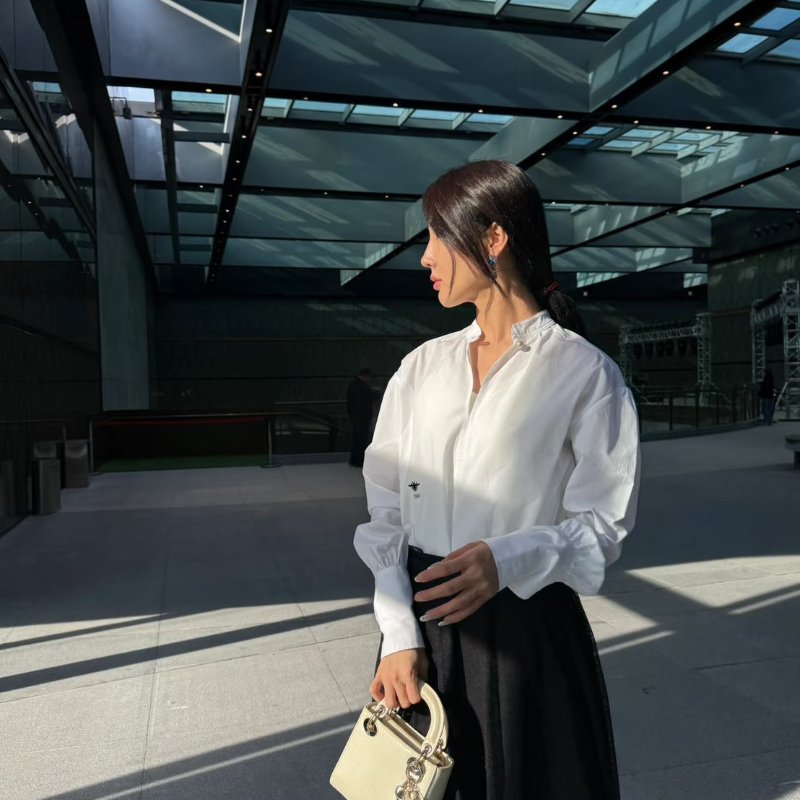 DIOR Lady dior蜥蜴皮戴妃包 - mini米白金-19