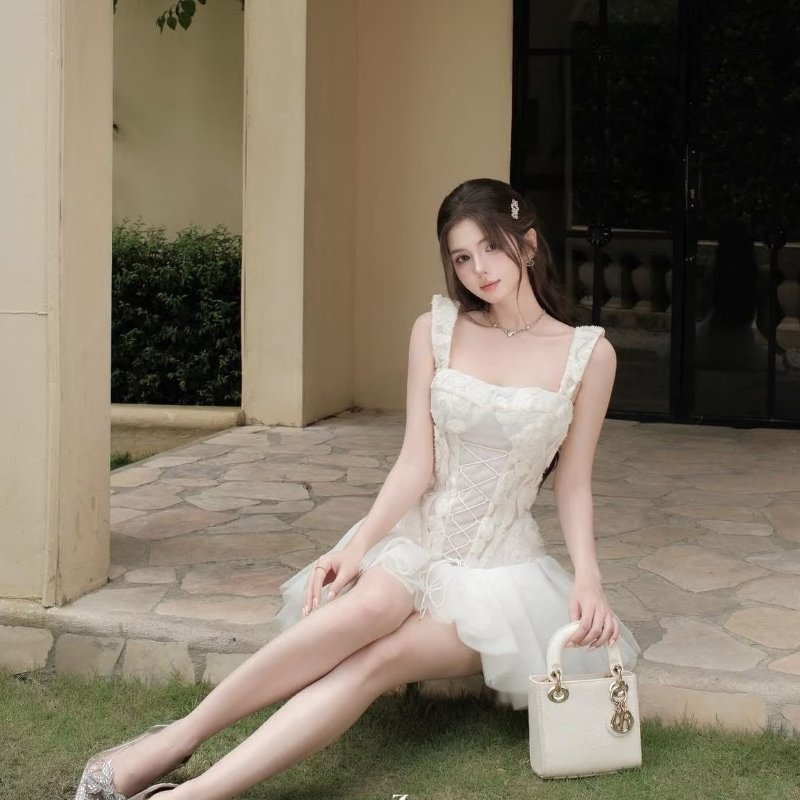 DIOR Lady dior蜥蜴皮戴妃包 - mini米白金-1