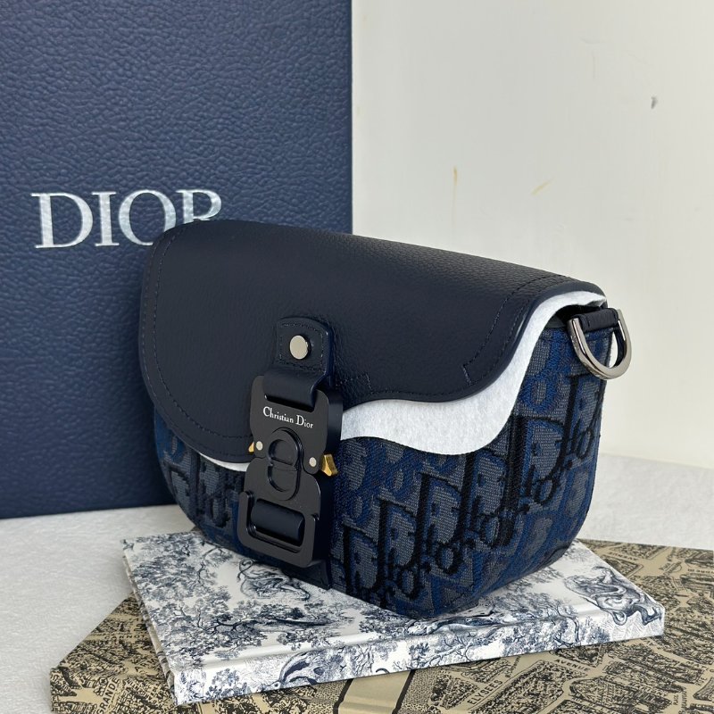 DIOR Saddle郵差馬鞍包 - mini深藍-3