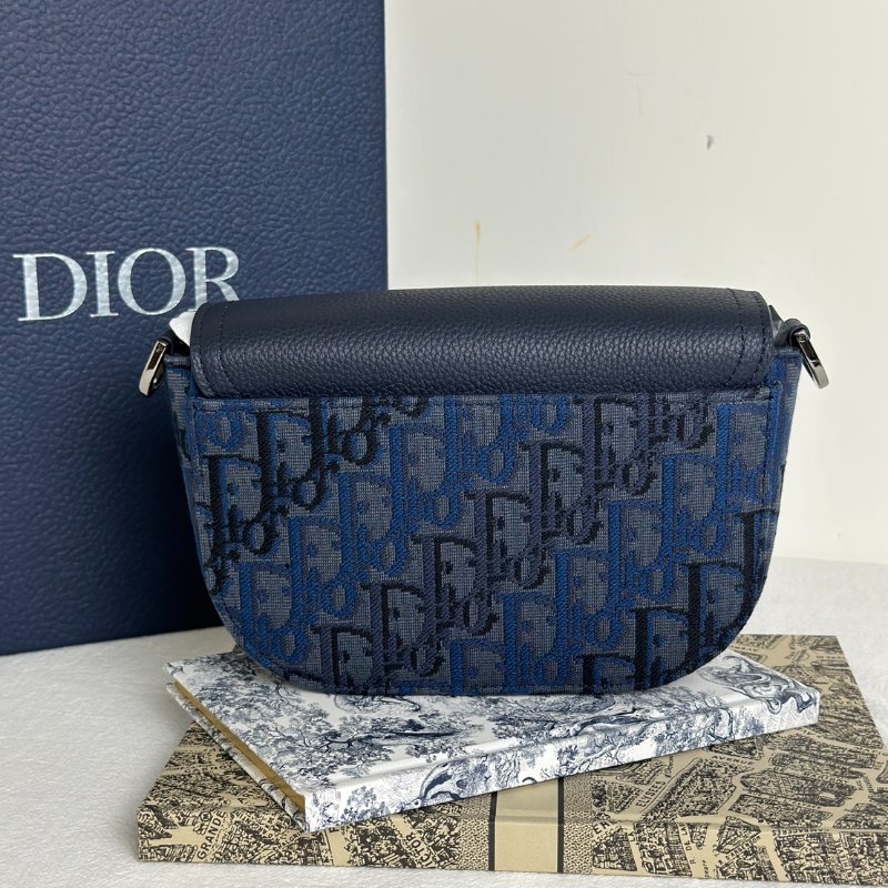 DIOR Saddle郵差馬鞍包 - mini深藍-4