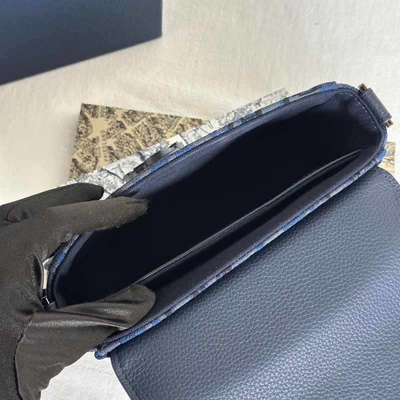 DIOR Saddle郵差馬鞍包 - mini深藍-6