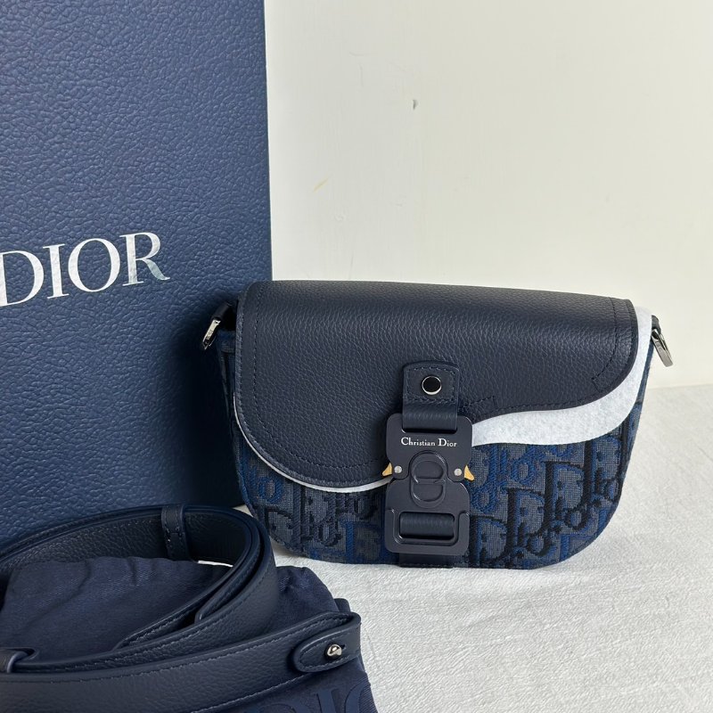 DIOR Saddle郵差馬鞍包 - mini深藍-10