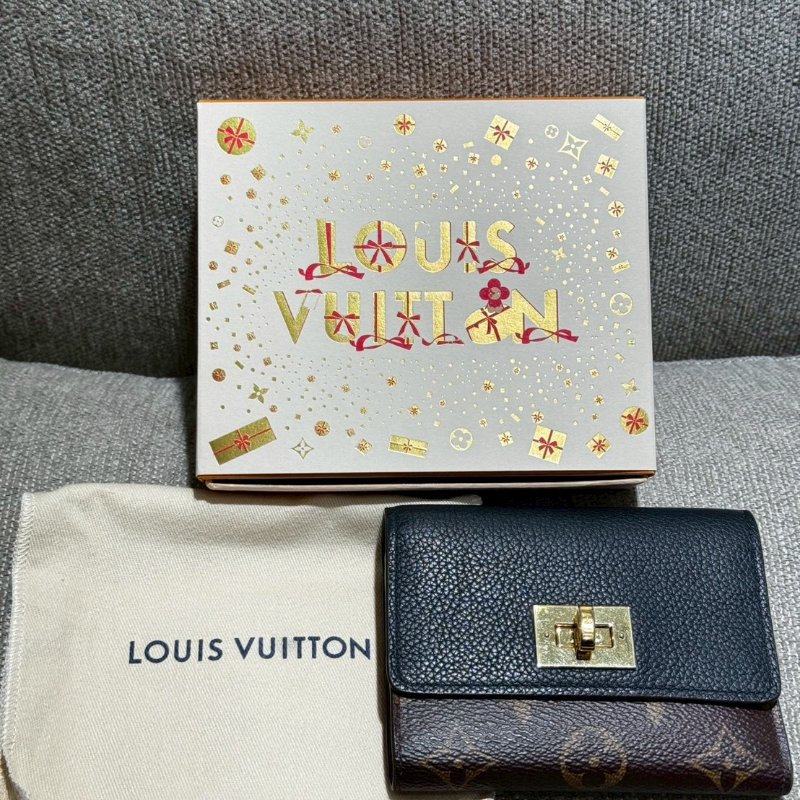 Louis Vuitton 三折金釦短夾-0
