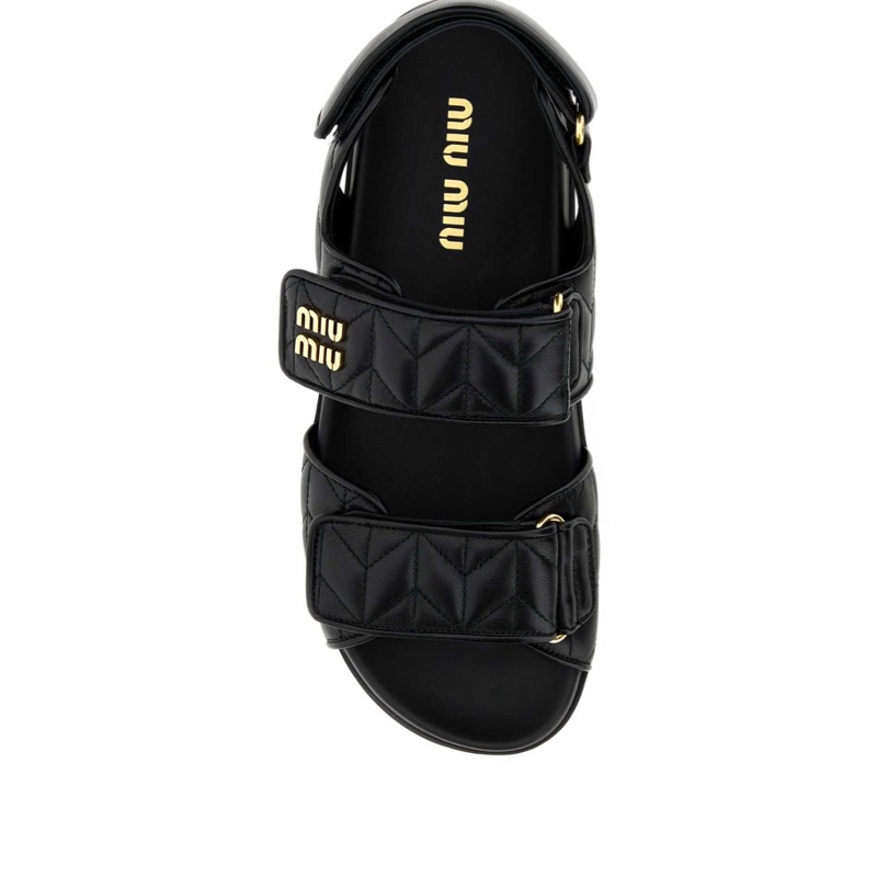 Miu Miu 女士 絎縫細節涼鞋35 35.5 36 36.5 37 37.5 38 38.5 39 40 41碼-3