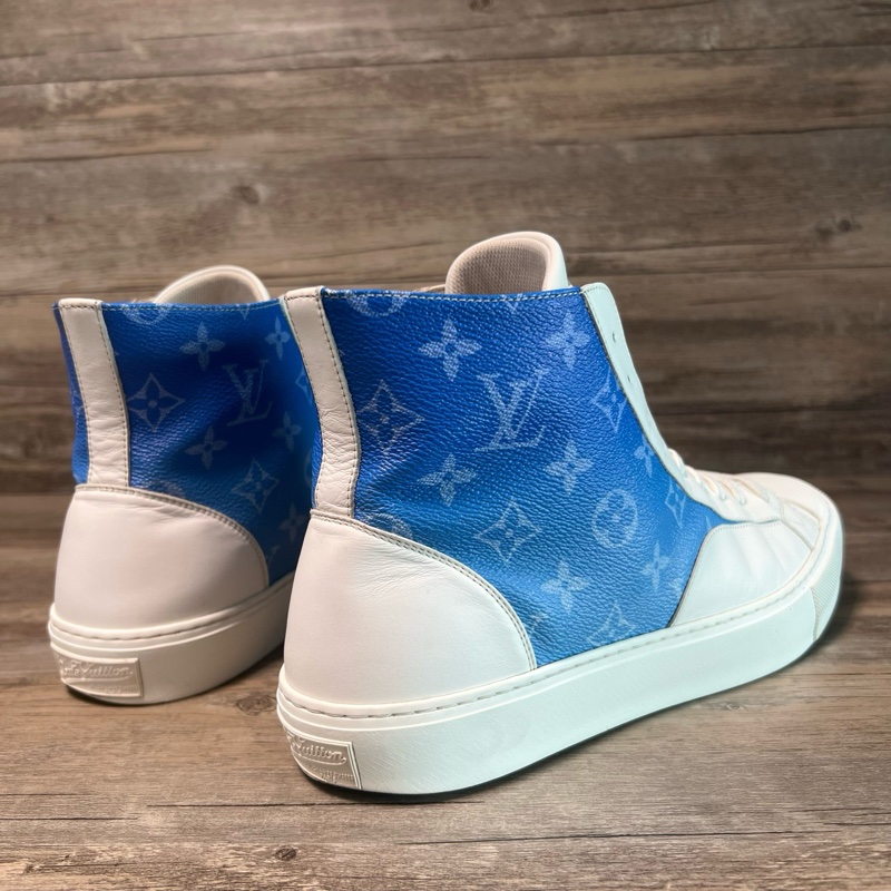 LV Tattoo Monogram Clouds 白藍帆布 高幫 休閒板鞋41碼-2