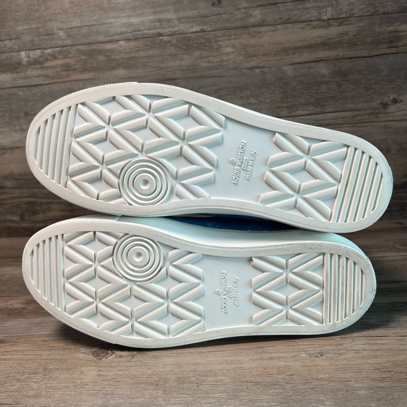 LV Tattoo Monogram Clouds 白藍帆布 高幫 休閒板鞋41碼-9