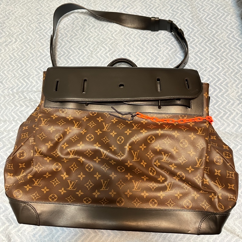 ꧁ Louis Vuitton M44473 🤎 Steamer PM 手提/肩帶斜背包🤎 經典老花✧19ss by Virgil ꧂-0