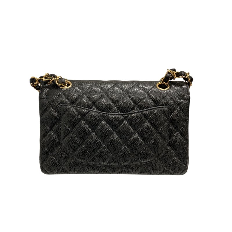 CHANEL 香奈兒 A01113 CLASSIC FLAP BAG 翻蓋肩背包 荔枝牛皮 黑色 金釦-2