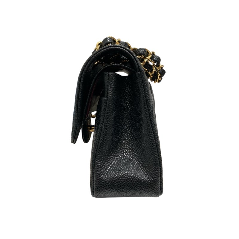 CHANEL 香奈兒 A01113 CLASSIC FLAP BAG 翻蓋肩背包 荔枝牛皮 黑色 金釦-3