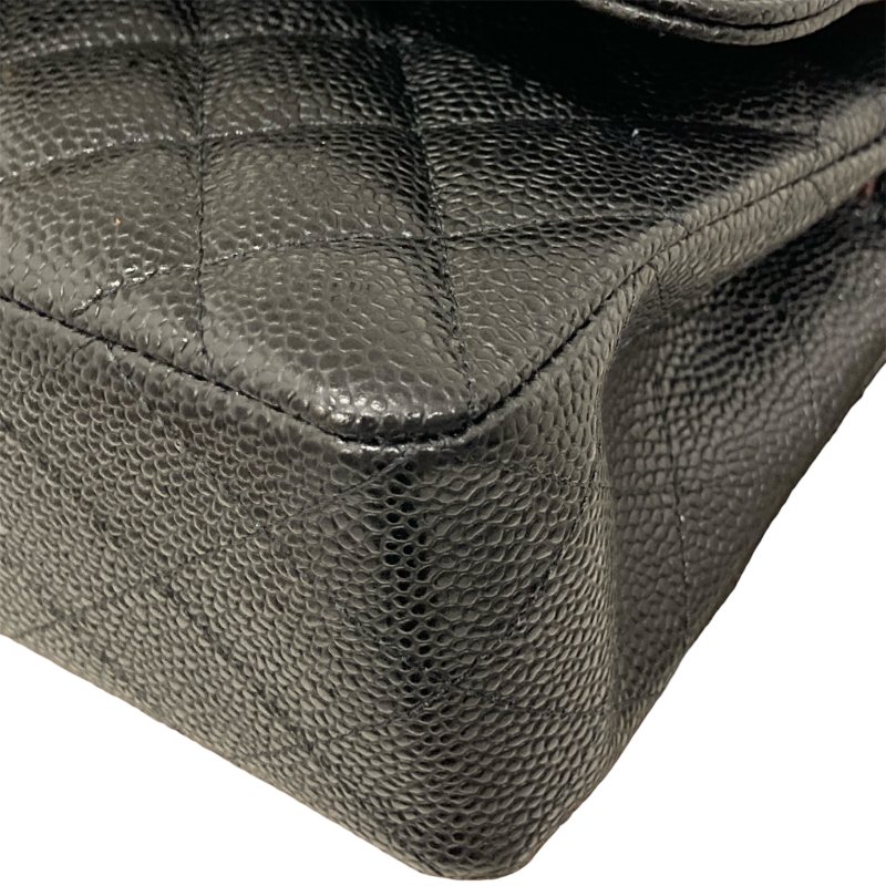 CHANEL 香奈兒 A01113 CLASSIC FLAP BAG 翻蓋肩背包 荔枝牛皮 黑色 金釦-8