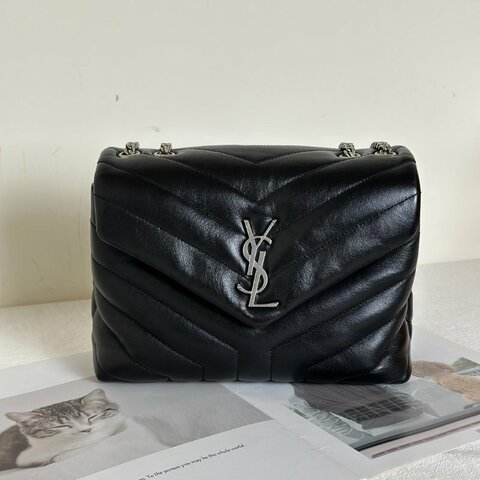 YSL Loulou方胖子 - 小號黑銀