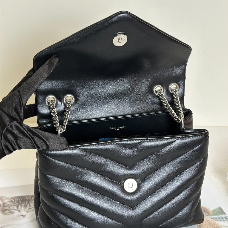 YSL Loulou方胖子 - 小號黑銀-5