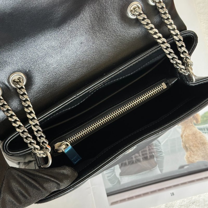 YSL Loulou方胖子 - 小號黑銀-8