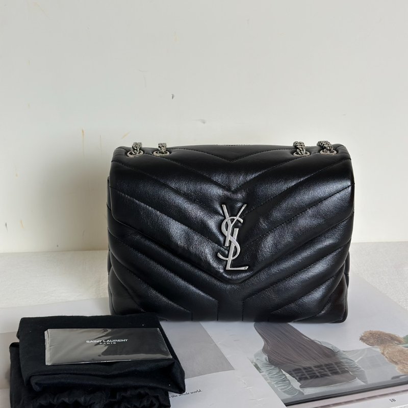 YSL Loulou方胖子 - 小號黑銀-11