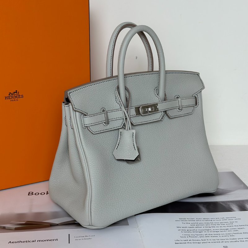 HERMES Birkin 25 - 珍珠灰拚黑-1