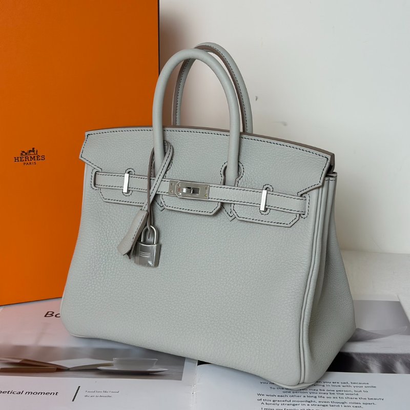 HERMES Birkin 25 - 珍珠灰拚黑-2