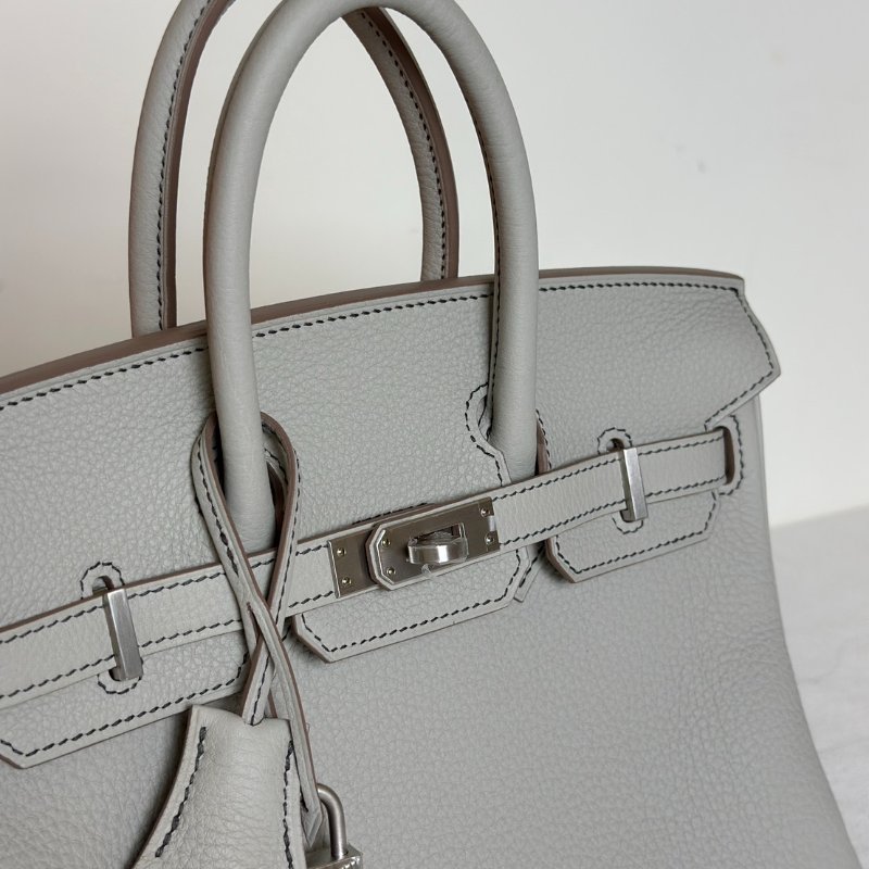 HERMES Birkin 25 - 珍珠灰拚黑-5