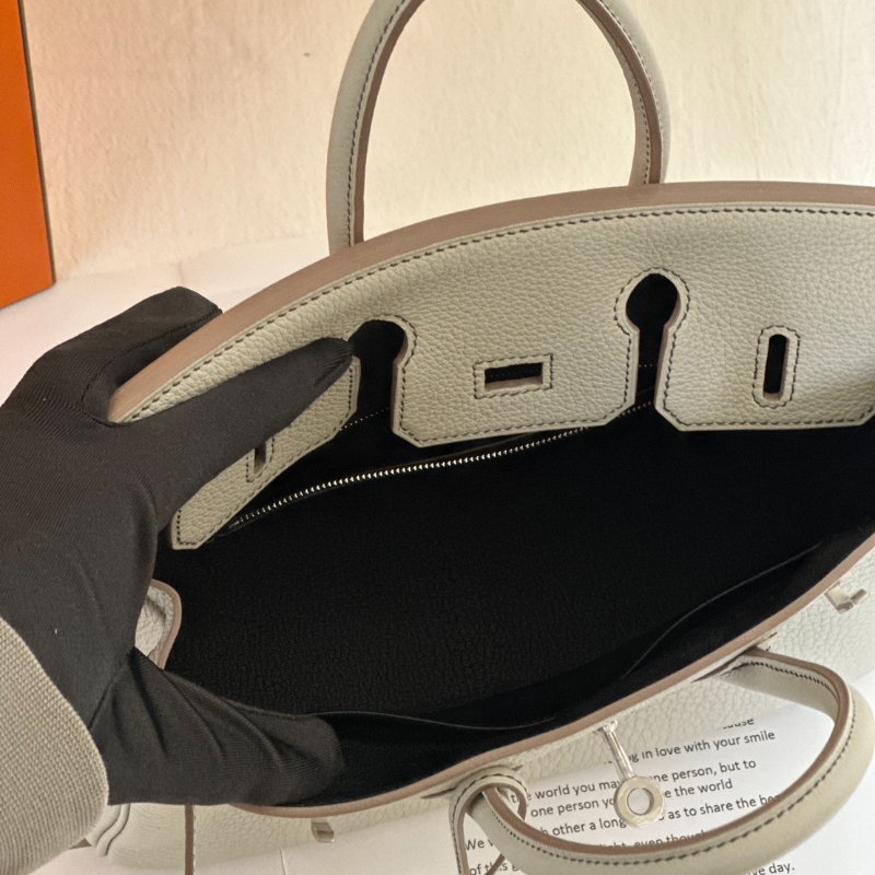 HERMES Birkin 25 - 珍珠灰拚黑-7